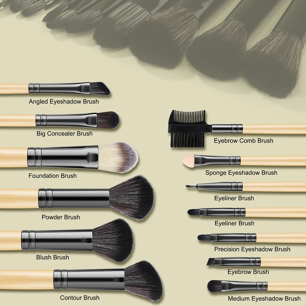 13/32Pcs Makeup Brushes Set Professional Beauty Cosmetics Foundation Powder Eyeshadow Kabuki Blending Blush Makeup Brush Tool
