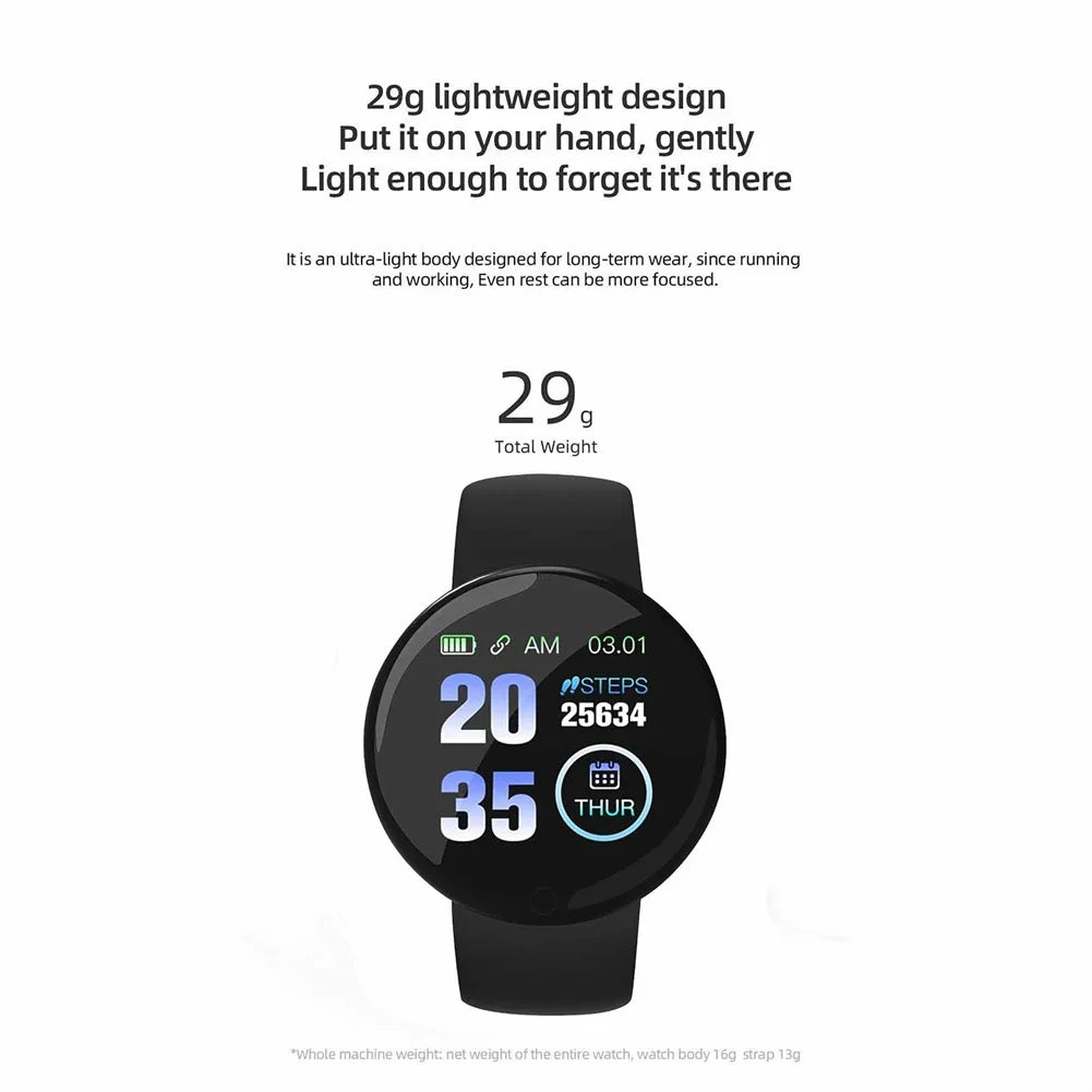 D18s Smart Watch 1.44 Inch Screen 90mah Battery Bluetooth-compatible 4.0 Sleep Monitor Fitness Bracelet
