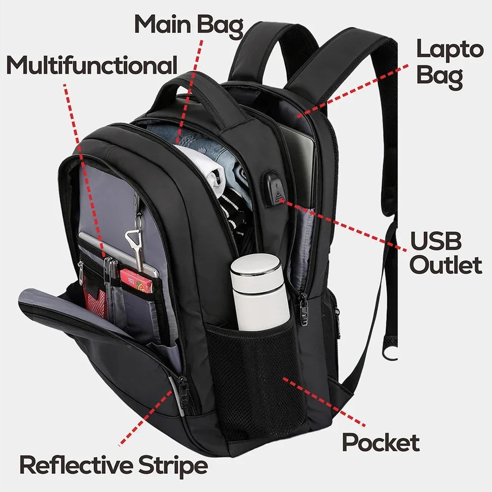 SWISS MILITARY Men Laptop Backpack 17 Inch Fashion Business Backpack School waterproof USB Large Capacity Bag mochilas Back Pack