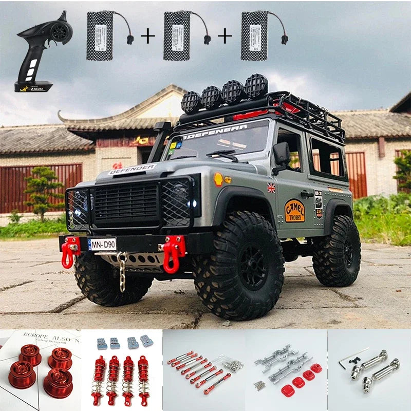 1:12 Scale 2.4G 4WD MN99S Remote Control Truck Model RTR Version WPL RC Car and MN99S Car Refitparts D90 Defender Pickup Boy Toy
