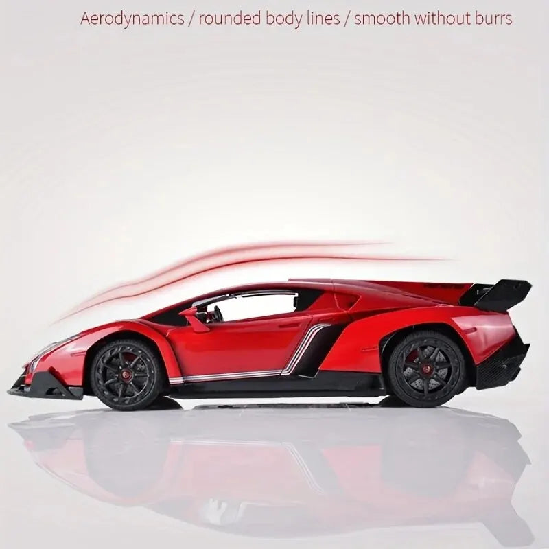 Officially Authorized RC Series, 1:24 Ratio Electric Sports Racing Hobby Toy Car Lamborghini Model Vehicle, Birthday Gift for Bo
