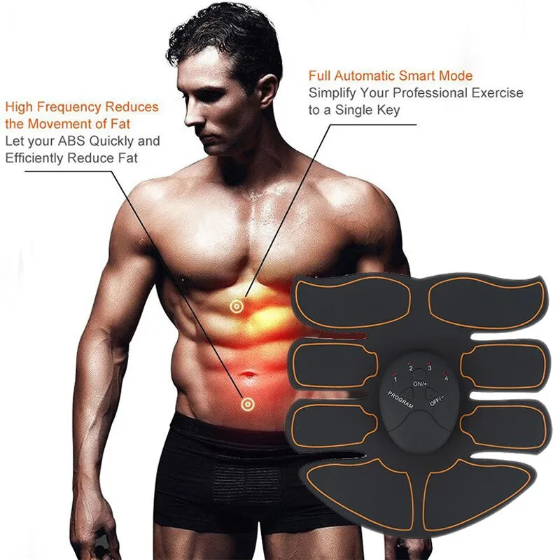 USB Rechargeable Wireless EMS Muscle Stimulator ABS Abdominal Muscle Trainer Toner Body Fitness Hip Trainer Shaping Patch Unisex